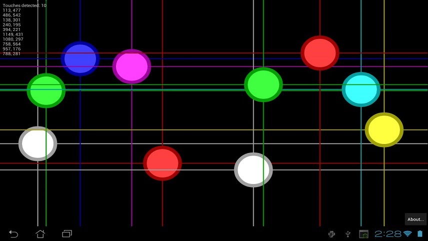 Multitouch Tester- کد تست صفحه نمایش گوشی