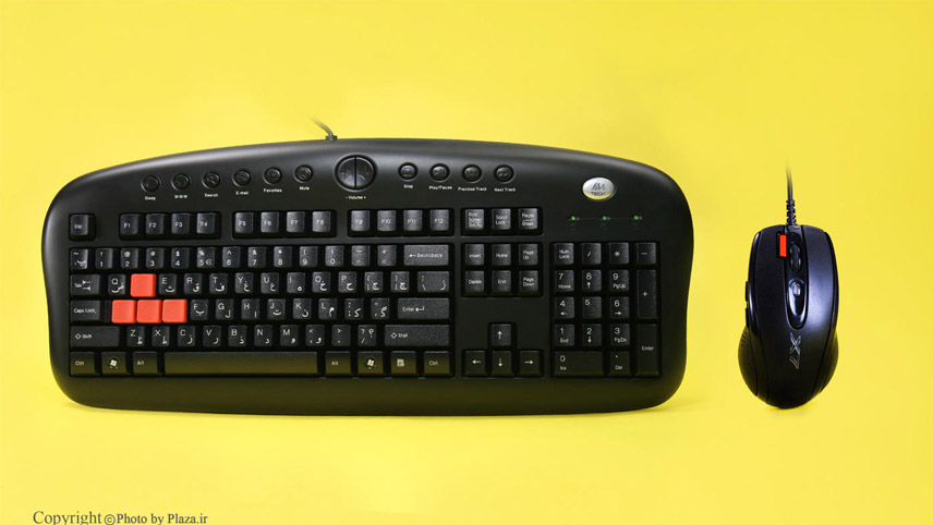 کیبورد حرفه ای برای برنامه نویسی - کیبورد و ماوس ای فورتک مدل KX-2810BK