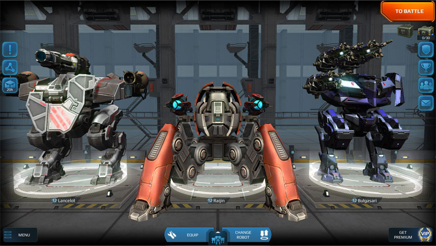 بازی war robots - فضای درون بازی
