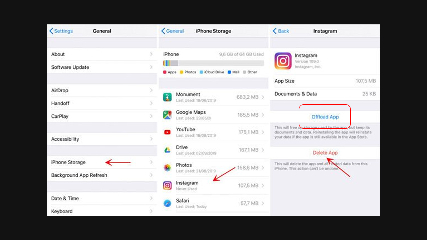 مشکل آپلود پست در اینستاگرام - clear cache ios