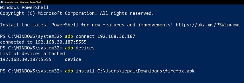 نصب برنامه های اندروید در Windows 11