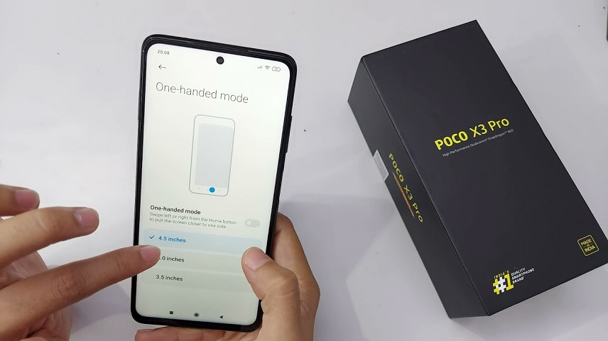 تنظیمات شیائومی poco x3 برای استفاده با یک دست