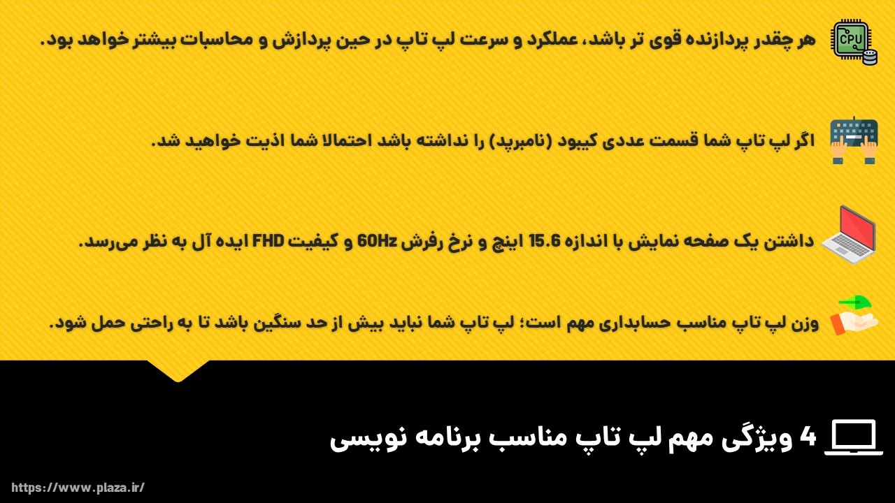  4 ویژگی مهم در خرید لپ تاپ برای برنامه نویسی
