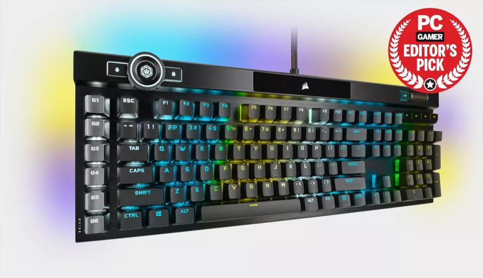 کیبورد Corsair K100 RGB Optical | بهترین برند کیبورد گیمینگ در سال 2022