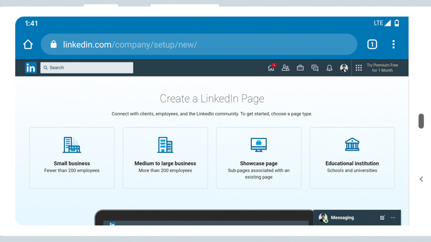 ساخت اکانت linkedin / ثبت نام در LinkedIn