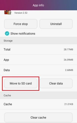 انتقال برنامه به کارت حافظه با روت
