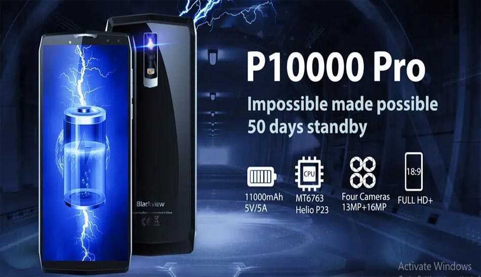 گوشی با قیمت مناسب با باتری قوی: Blackview P10000 Pro