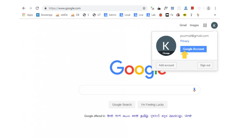 تغییر شماره تلفن Gmail