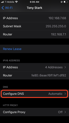 تغییر dns همراه اول