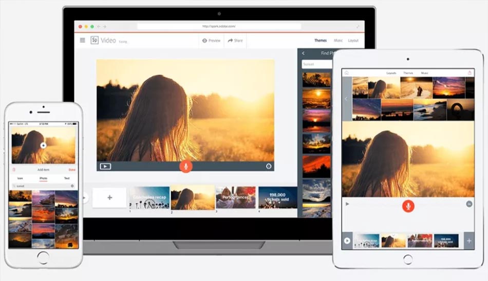 9- نرم افزار Adobe Spark ابزاری با کاربری آسان برای ایجاد گرافیک، صفحات وب و ویدیو