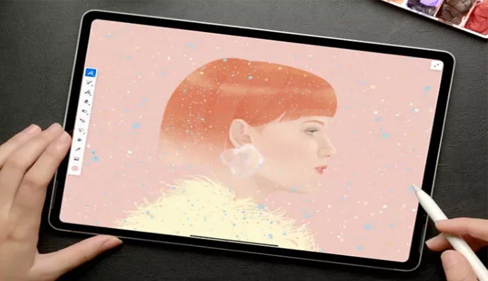 10- نرم افزار Adobe Fresco یک برنامه دیجیتالی که در آیفون نیز دردسترس است