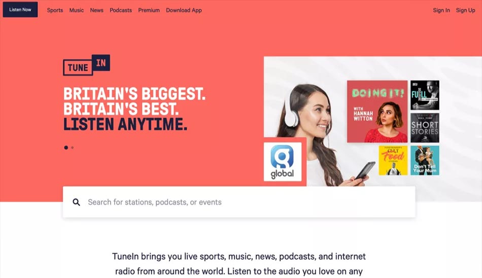 17. برنامه TuneIn Radio بهترین اپلیکیشن موزیک آنلاین