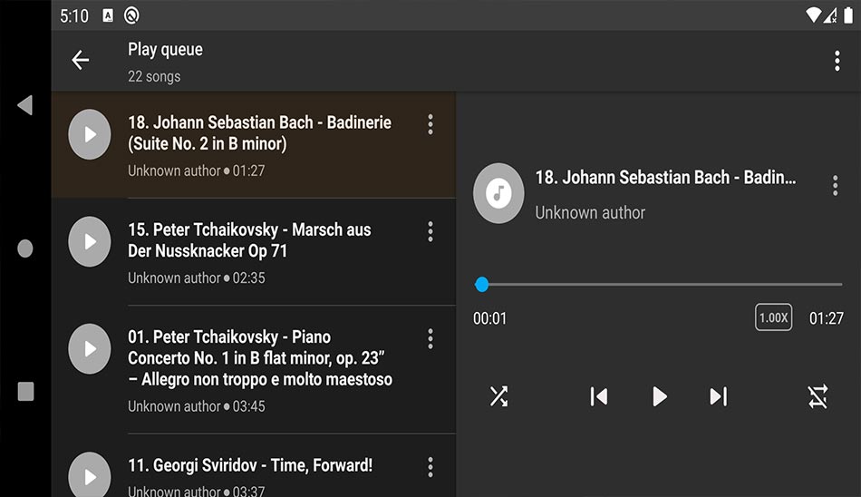 19. برنامه Simple Music Player بهترین پخش کننده موسیقی جهان