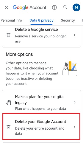 حذف کردن حساب Gmail / دلیت کردن حساب گوگل