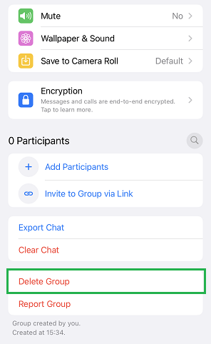 بستن گروه واتس اپ