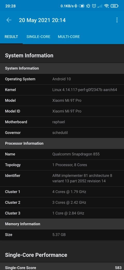 6- اپلیکیشن Geekbench 5 | مشخصات سخت افزار تبلت