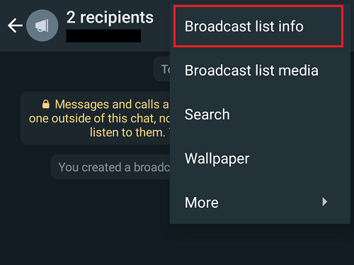 قابلیت broadcast واتساپ