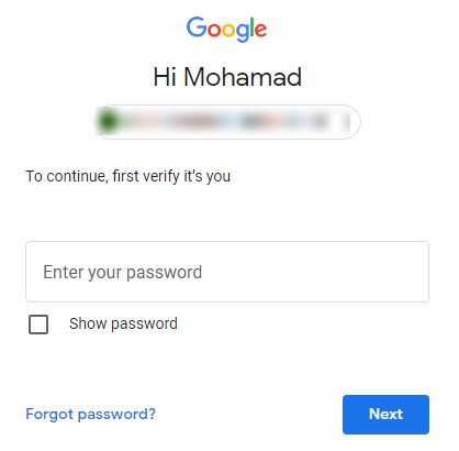 بازیابی جیمیل فراموش شده