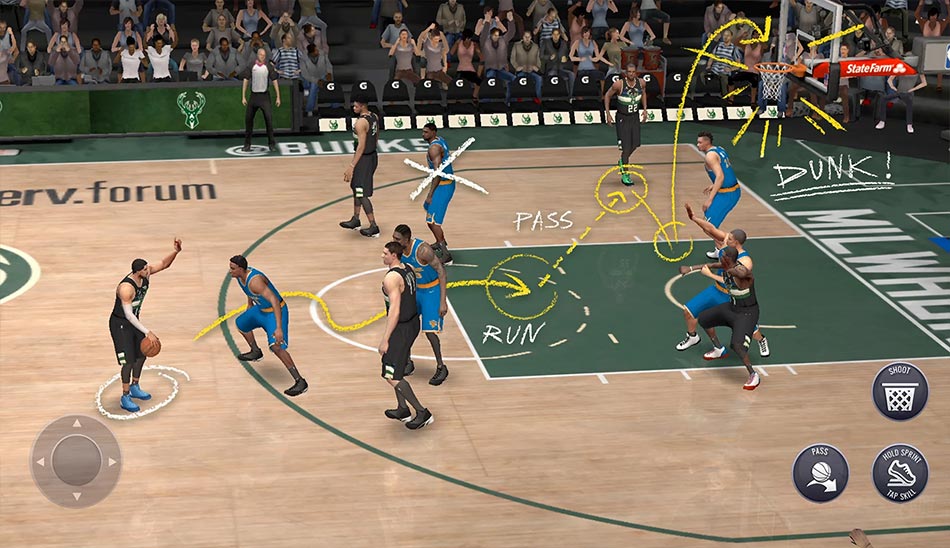 بازی NBA LIVE Mobile Basketball بهترین بازی های ورزشی موبایل