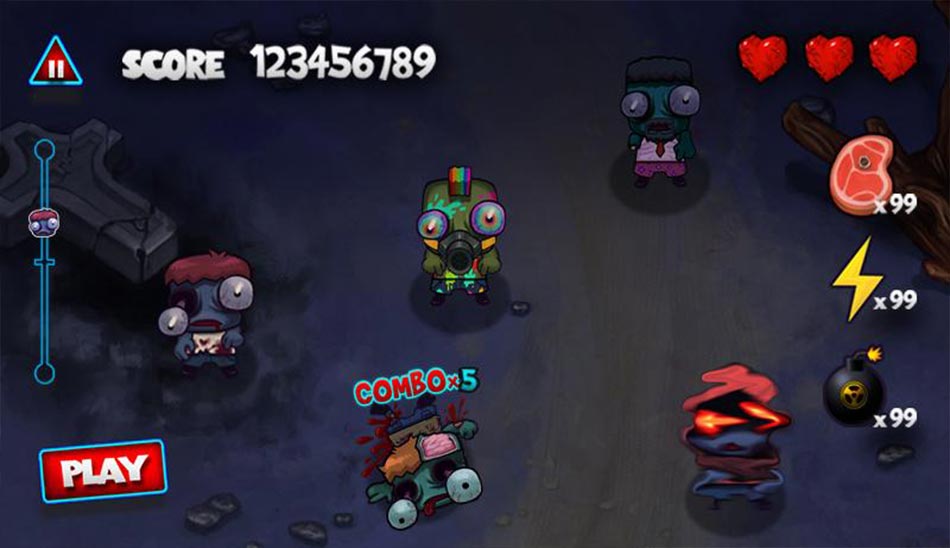 14. بازی زامبی کشی قدیمی Zombie Smasher