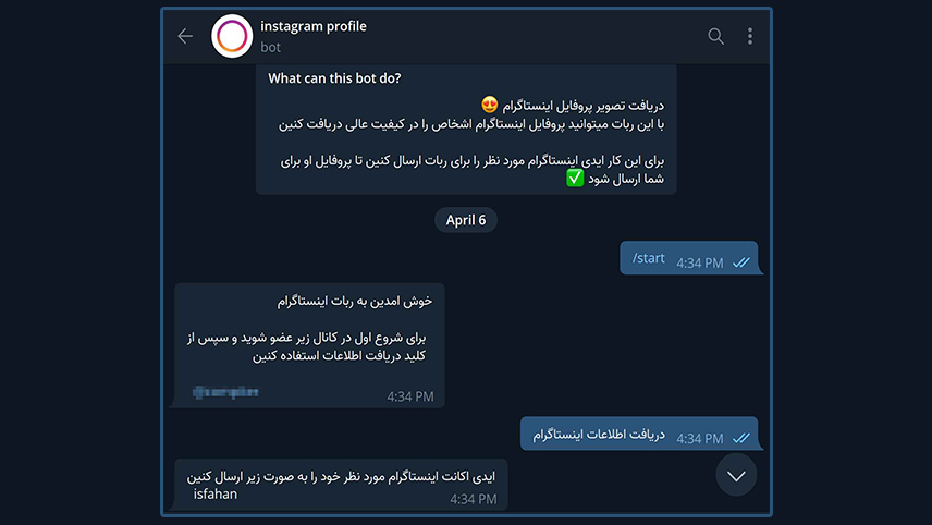 ربات دانلود پروفایل از اینستاگرام , ربات ذخیره فیلم در گالری از اینستا