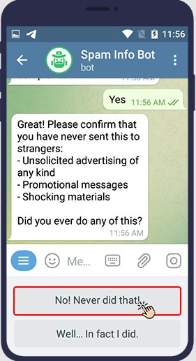 متن رفع ریپورت شدن تلگرام