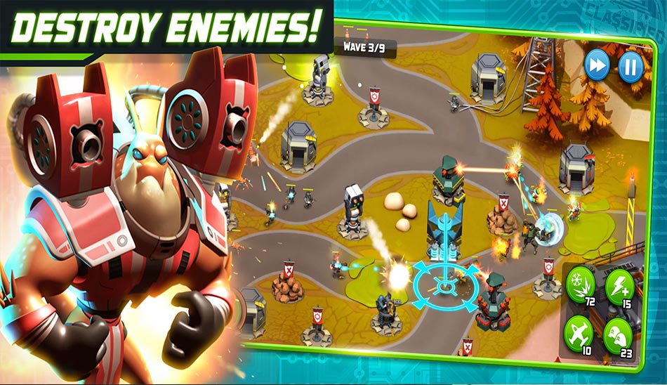 بازی Alien Creeps - Tower Defense بازی های استراتژیک آنلاین