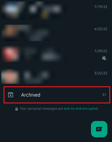 آرشیو کردن چت واتس اپ