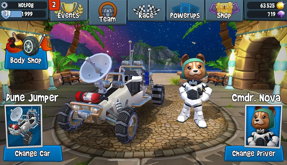 2. بازی Beach Buggy Racing 2 بهترین بازی های ماشینی گوشی