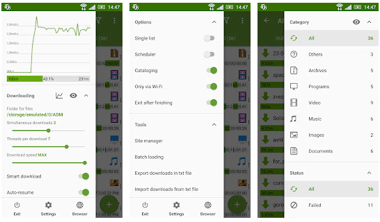 2. برنامه Advanced Download Manager برنامه دانلود فیلم گوشی