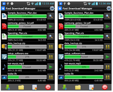 8. برنامه Fast Download Manager اپلیکیشن های دانلود ویدئو موبایل