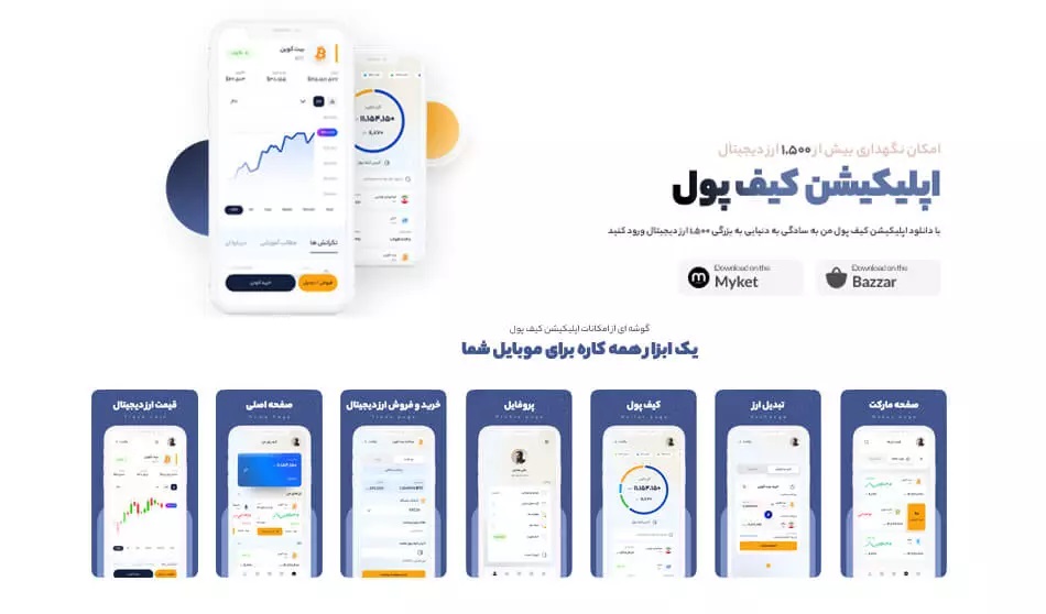 نرم افزار صرافی ارز دیجیتال کیف پول من