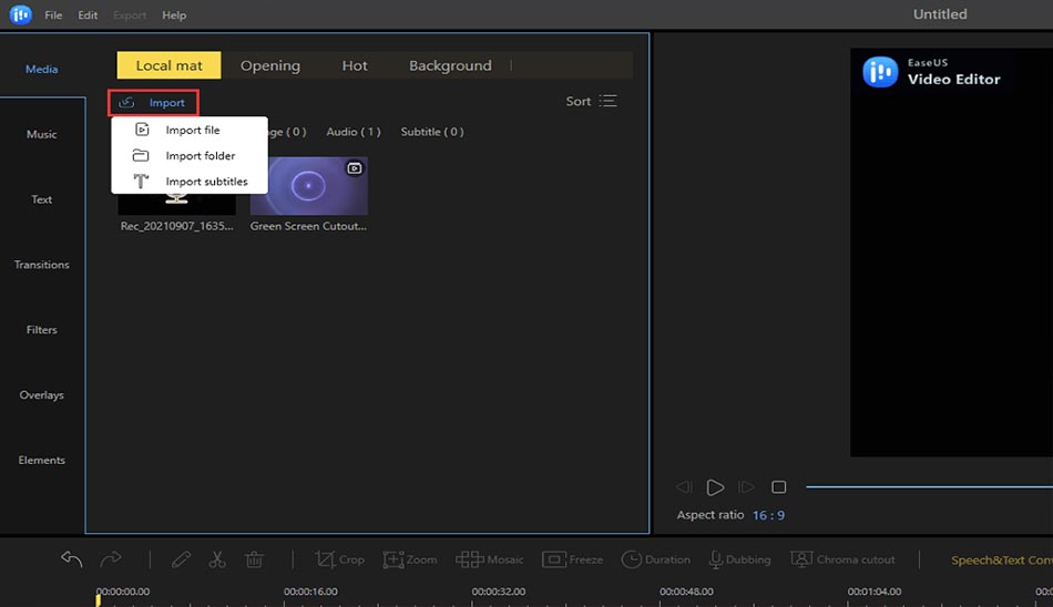EaseUS Video Editor حذف واترمارک از فیلم با اینشات