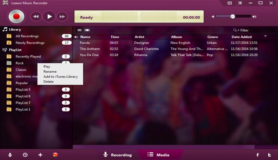 3. Leawo Music Recorder ضبط صدای داخلی کامپیوتر