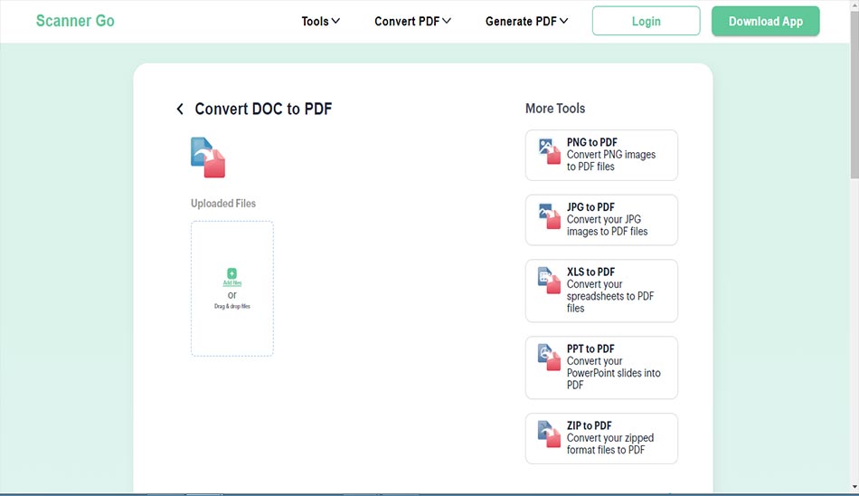 سایت scannergo آموزش تبدیل آنلاین zip به pdf
