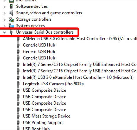 مشکل پورت USB در ویندوز