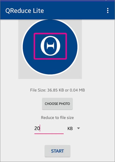 9. برنامه Compress Image Size in KB & MB برنامه تغییر سایز عکس