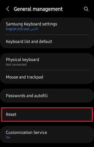 ریست فکتوری اندروید