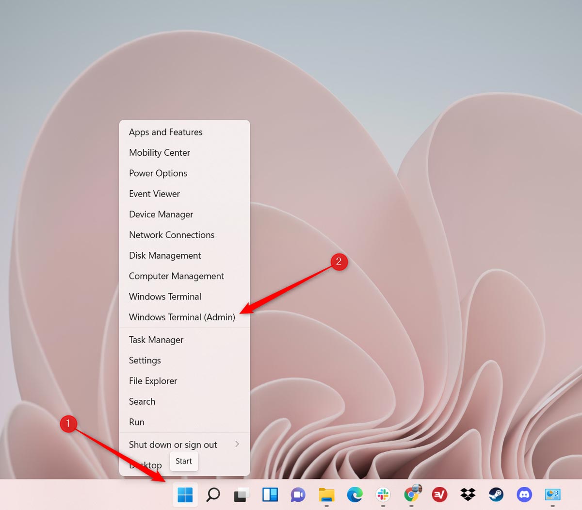 حذف برنامه در ویندوز 11 با استفاده از Windows Terminal (Admin)