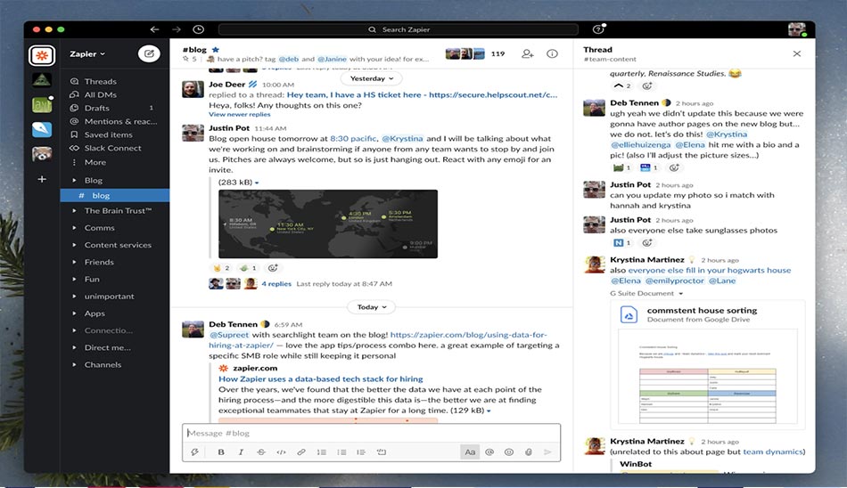 1. برنامه Slack نحوه برقراری تماس گروهی