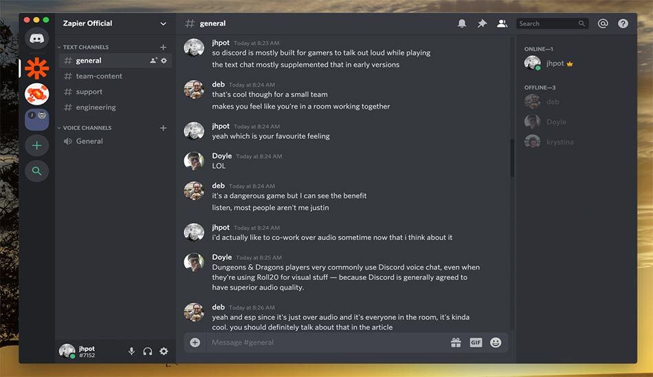 4. برنامه Discord تماس کنفرانسی اندروید