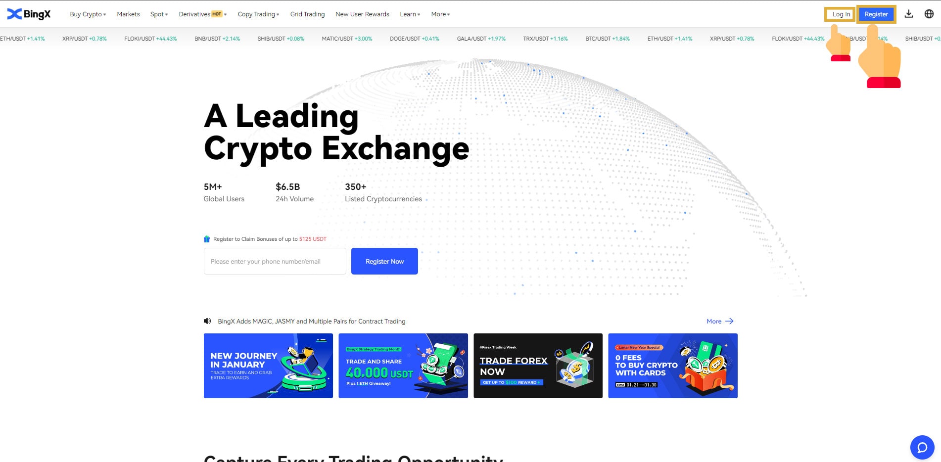 آموزش ثبتنام در صرافی بینگ ایکس BingX