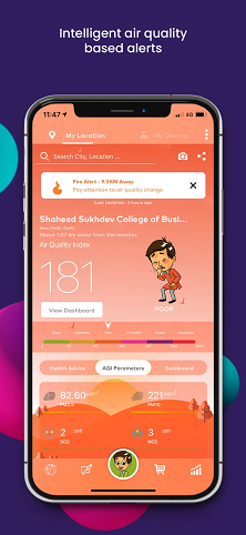 اپلیکیشن شاخص روزانه آلودگی هوا