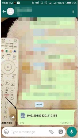ارسال تصاویر با صورت فایل در واتس اپ