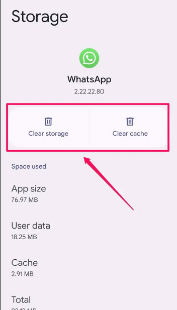 حذف کش واتس اپ