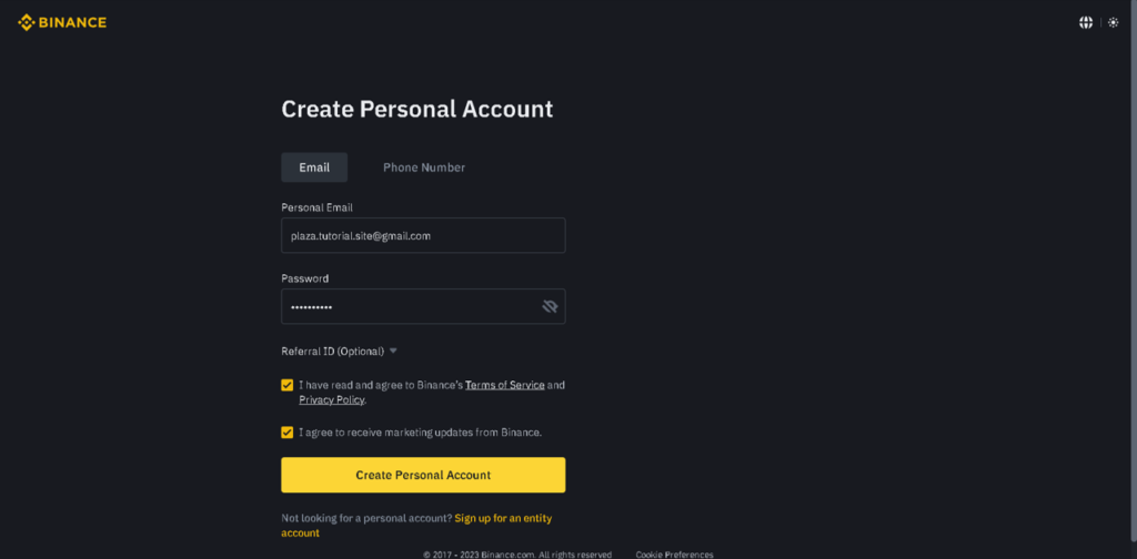 آموزش ساخت کیف پول Binance+ آموزش تصویری 02