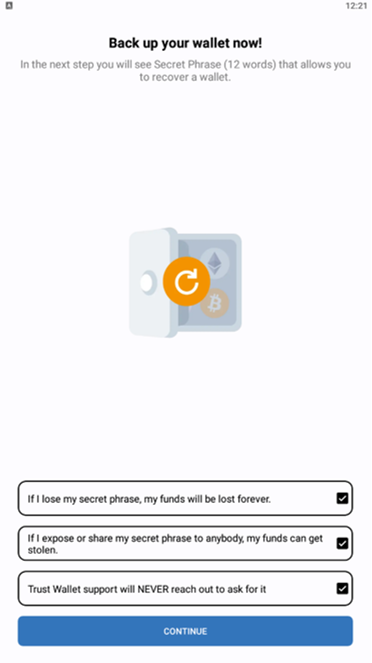 آموزش ثبت نام در Trust Wallet + آموزش تصویری 03