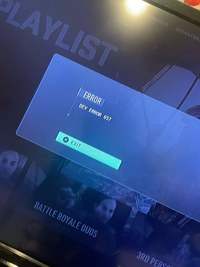 خطای Dev Error 657