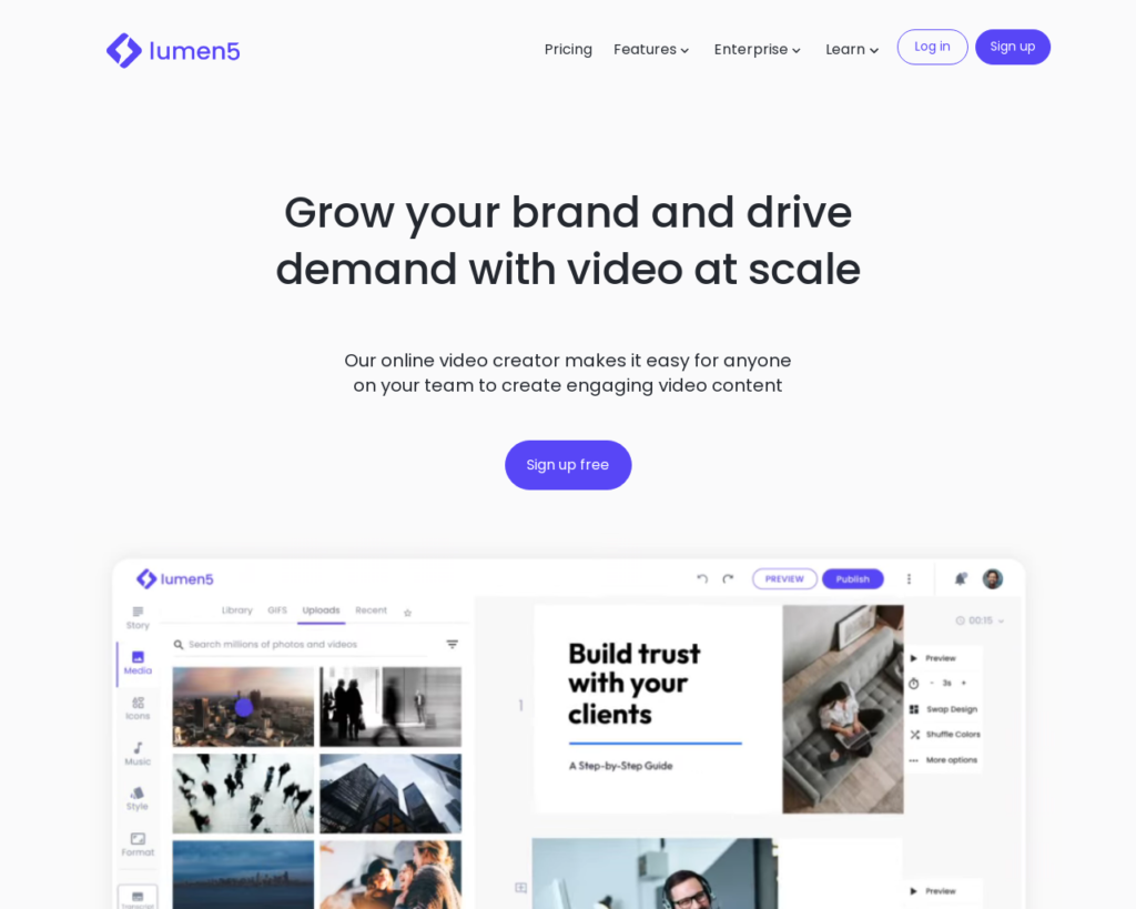 سایت lumen5 / ساختن ویدیو با هوش مصنوعی