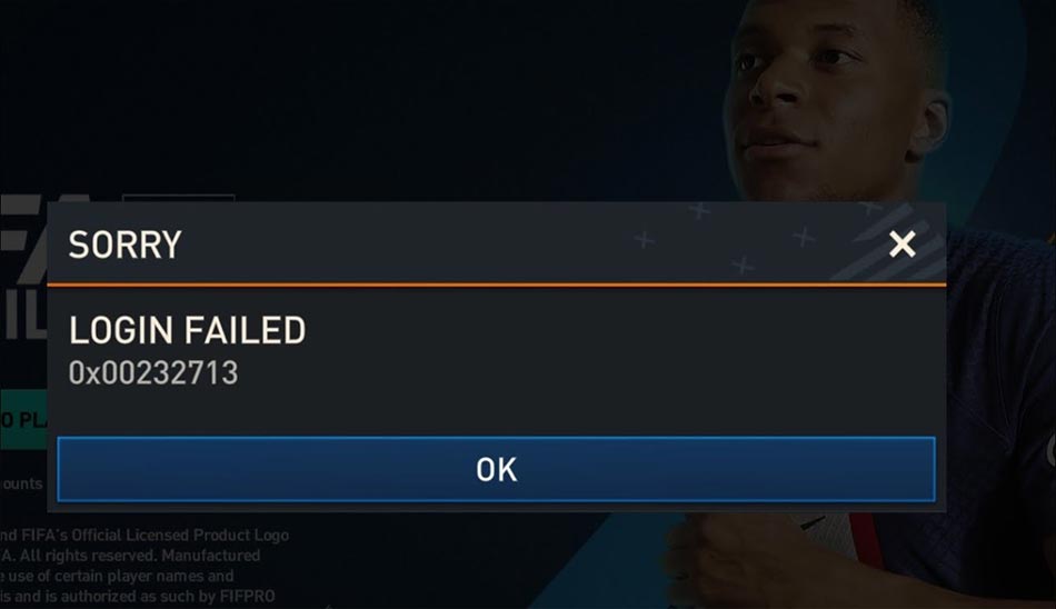 حل مشکل login failed فیفا موبایل